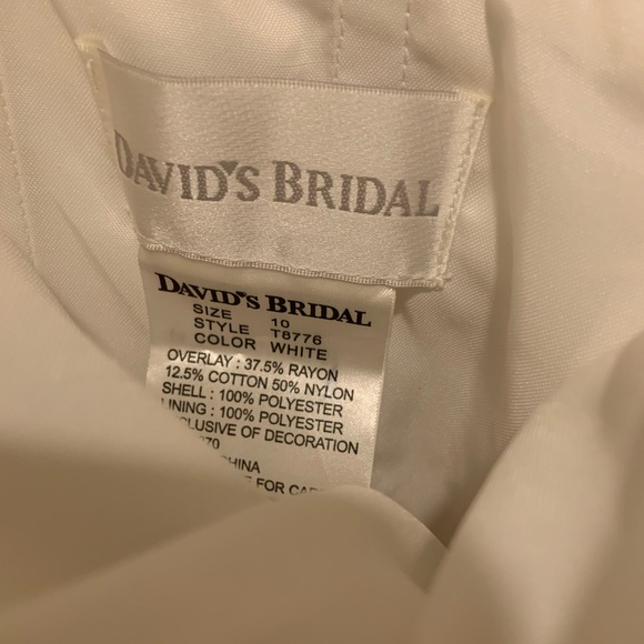David's Bridal White Strapless Gown NWT, size 10. Never worn. Never altered. - Picture 4 of 4